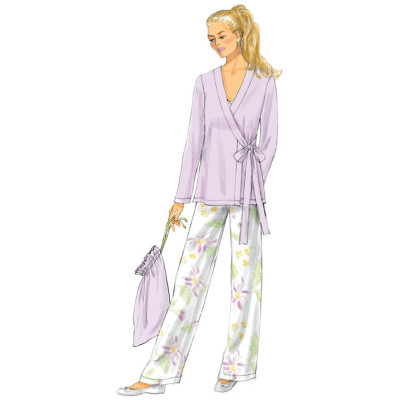 Střih Butterick 5963 noční košile, župan, tílko, pyžamové kalhoty