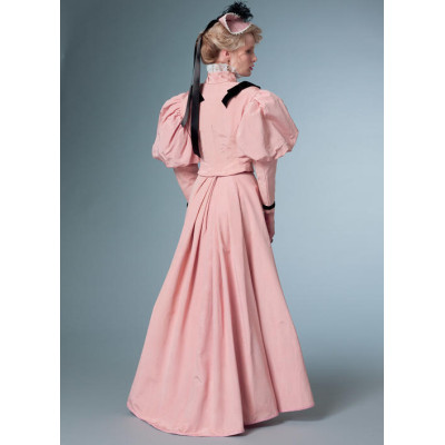 Střih Butterick 6537 šaty, konec 19. století