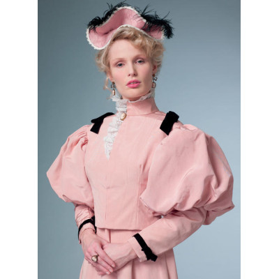 Střih Butterick 6537 šaty, konec 19. století