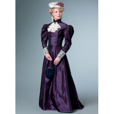 Střih Butterick 6537 šaty, konec 19. století