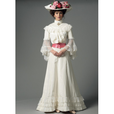 Střih Butterick 5970 šaty, přelom 18. a 19. století