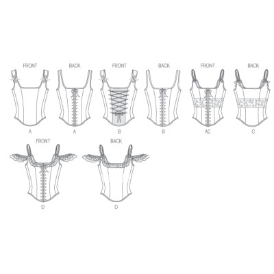 Střih Butterick 5935 šněrovací korzet