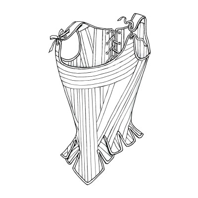 Střih Butterick 4254 historický korzet (4 varianty)