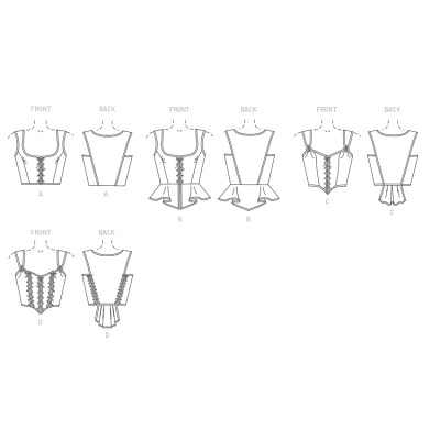 Střih Butterick 4669 šněrovací korzety