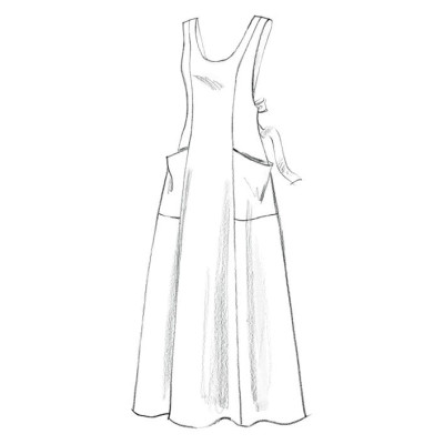 Střih Butterick 5509 historické zástěry (5 variant)