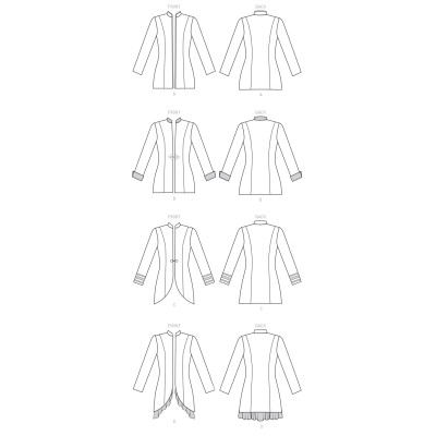 Střih Butterick 6602 sako, kabátek