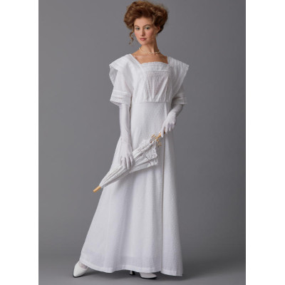 Střih Butterick 6610 šaty, klobouk, Edwardian Era
