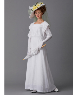Střih Butterick 6610 šaty, klobouk, Edwardian Era