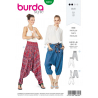 Střih Burda číslo 6316 harémové kalhoty, turecké kalhoty