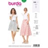 Střih Burda 6319, návod k šití: kolová sukně, kruhová sukně, letní sukně