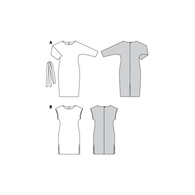 Střih Burda číslo 6322 tunikové šaty, tričkové šaty