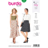 Střih Burda 6340, návod na šití: zavinovací sukně, dlouhá letní sukně