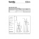 Střih Burda číslo 6344 letní šaty na ramínka, dlouhé šaty