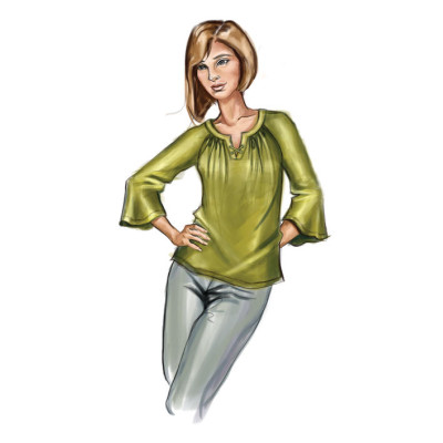 Střih Butterick 6632 halenka