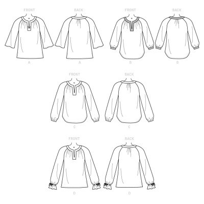 Střih Butterick 6632 halenka