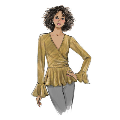 Střih Butterick 6628 zavinovací tričko