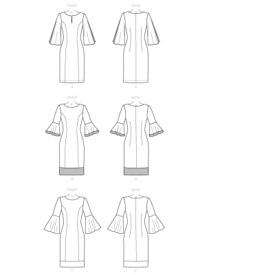 Střih Butterick 6624 pouzdrové šaty