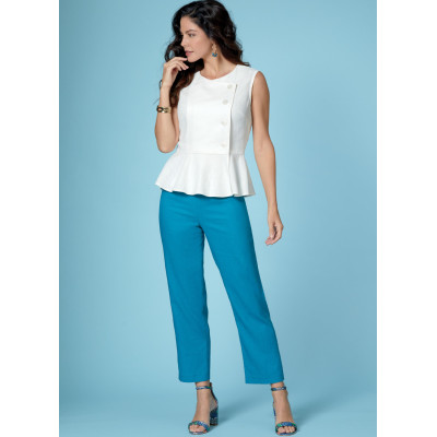 Střih Butterick 6670 košilové šaty, kabátek, top, kalhoty, sukně