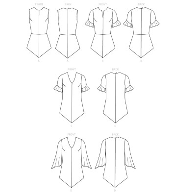 Střih Butterick 6663 top peplum