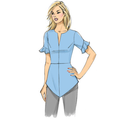 Střih Butterick 6663 top peplum