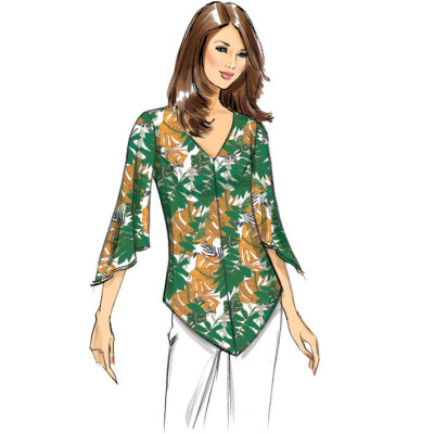 Střih Butterick 6663 top peplum