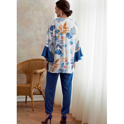 Střih Butterick 6691 overal, kalhotové šaty, kardigan