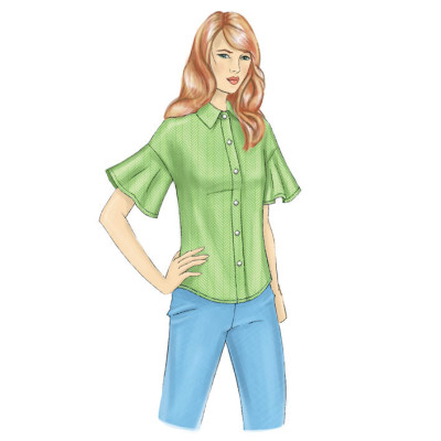 Střih Butterick 6686 propínací halenka, košile