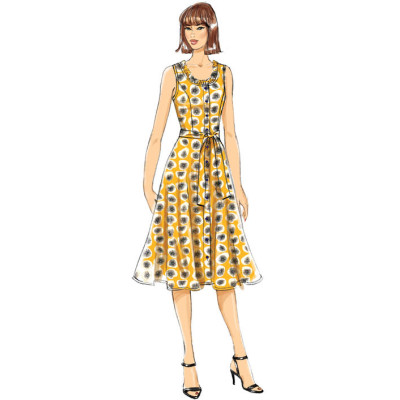 Střih Butterick 6674 propínací šaty, taška