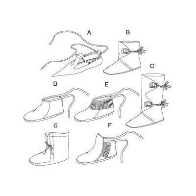 Střih Butterick 5233 obuv k historickým kostýmům