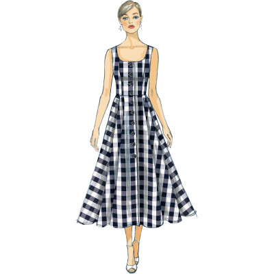 Střih Vogue 9182 propínací šaty