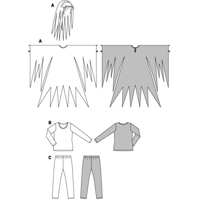 Střih Burda číslo 2370 duch, strašidlo