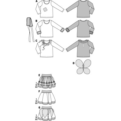 Střih Burda číslo 2371 čarodějnice, ledová královna, víla