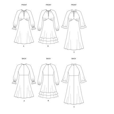 Střih Butterick 6705 áčkové šaty, retro šaty