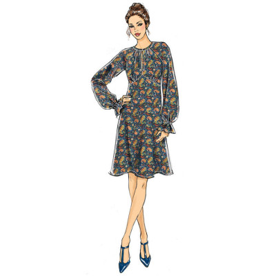 Střih Butterick 6705 áčkové šaty, retro šaty