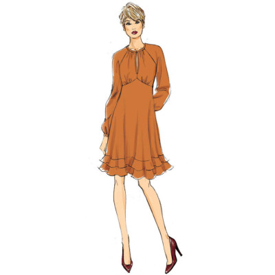 Střih Butterick 6705 áčkové šaty, retro šaty