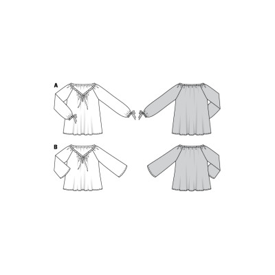 Střih Burda číslo 6227 halenka se stahováním, tunika