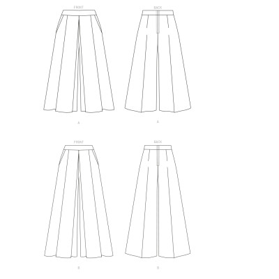 Střih Vogue 1685 kalhoty, kalhotová sukně