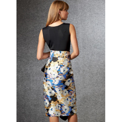 Střih Vogue 1684 zavinovací sukně, taftová sukně