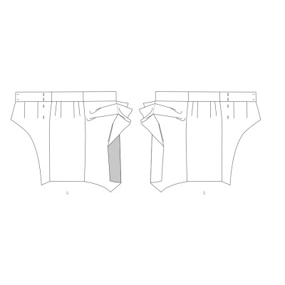 Střih Vogue 1684 zavinovací sukně, taftová sukně