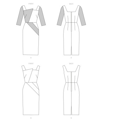 Střih Vogue 1673 pouzdrové šaty na ramínka
