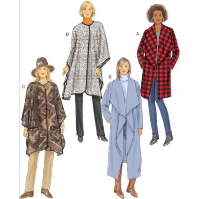 Střih Butterick 6250 kabát, přehoz