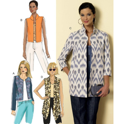 Střih Butterick 6328 sako, vesta (4 varianty)