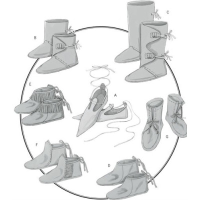 Střih Butterick 5233 obuv k historickým kostýmům