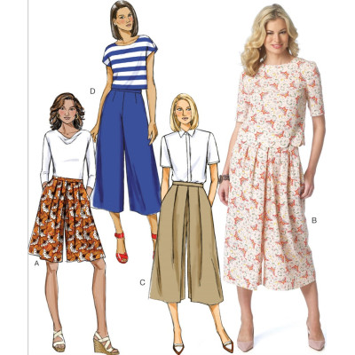 Střih Butterick 6178 culottes, kalhotová sukně