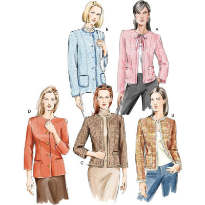 Střih Vogue 7975 sako, francouzský kabátek