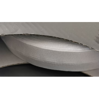 Dírková guma - pruženka YKK 20 mm (10m), bílá, elastická