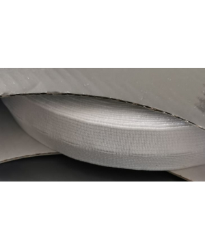 Dírková guma - pruženka YKK 20 mm (10m), bílá, elastická