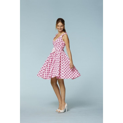 Střih Burda číslo 7556 šaty s kolovou sukní, retro šaty