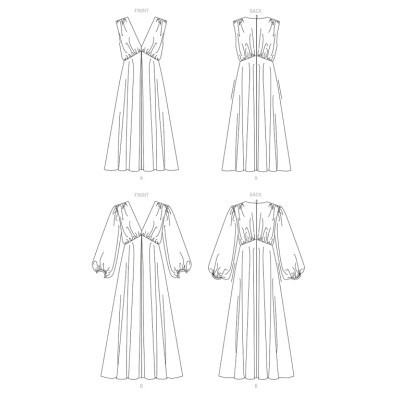 Střih Vogue 1699 empírové šaty