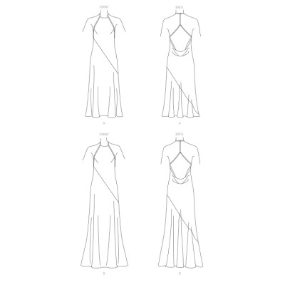 Střih Vogue 1697 šaty s nahými zády